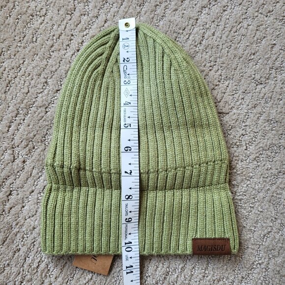 Women’s Lined Warm Beanie – Merino Wool – Light Green – Size M – NWT - Picture 9 of 10
